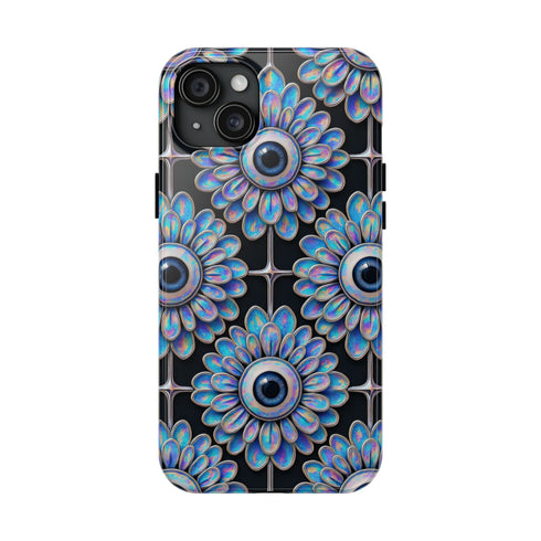 Gothic Floral Eyeball Phone Case - Weirdcore Iridescent iPhone and Samsung Galaxy Protective Cover