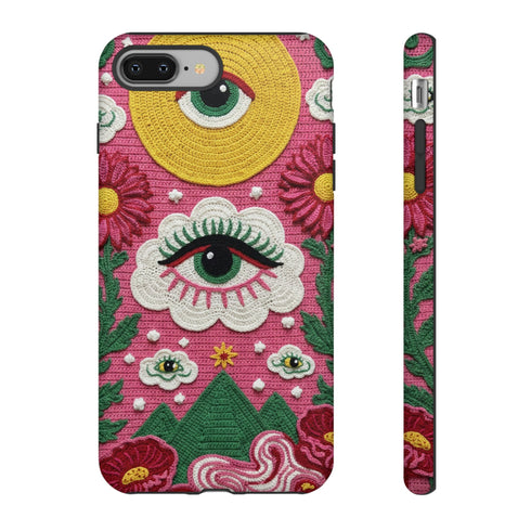 Maximalist Eye Cloud Faux Crochet Tough Case in Matte