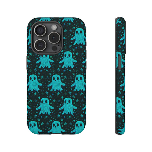 Blue Kawaii Ghost Phone Case