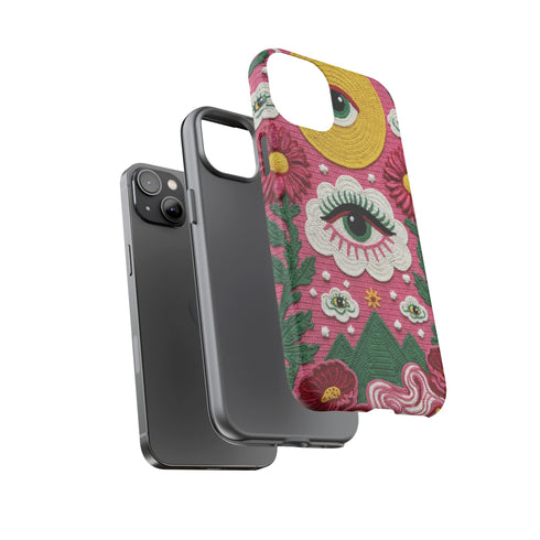 Maximalist Eye Cloud Faux Crochet Tough Case in Matte
