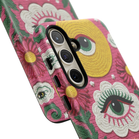 Maximalist Eye Cloud Faux Crochet Tough Case in Matte