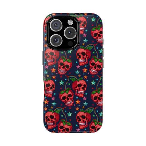 Red Cherry Skull Phone Case