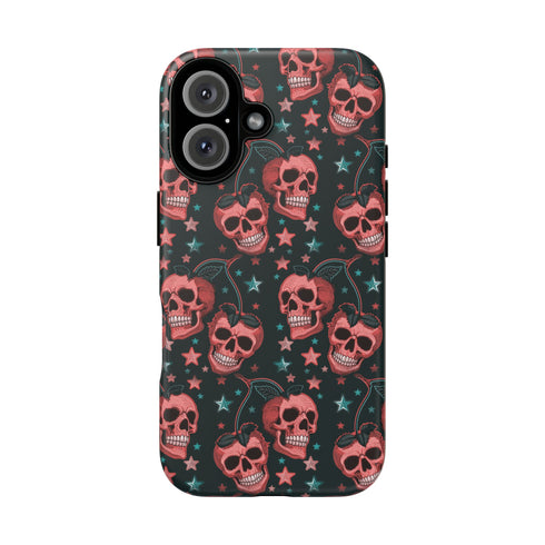 Pink Cherry Skull Phone Case