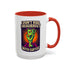 Zombie Coffee Mug – Horrorcore Ceramic Cup with Red Handle, Dishwasher Safe