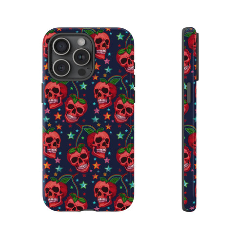 Red Cherry Skull Phone Case
