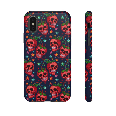 Red Cherry Skull Phone Case