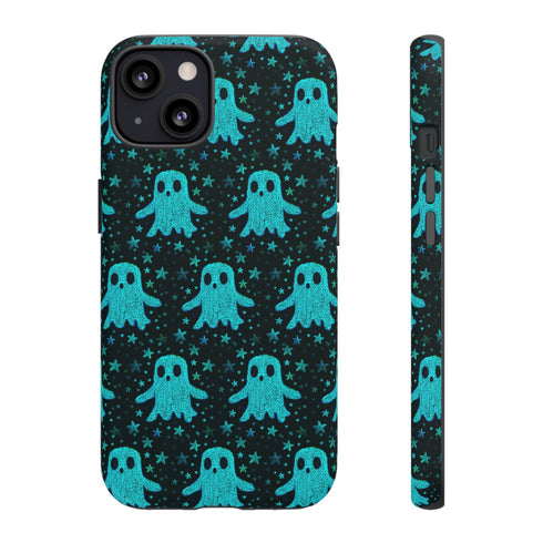 Blue Kawaii Ghost Phone Case