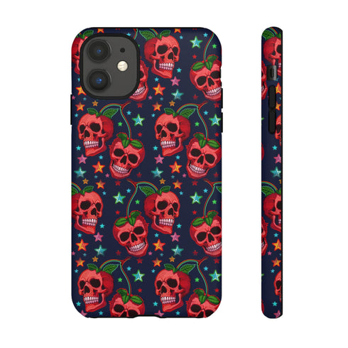 Red Cherry Skull Phone Case