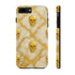 Marble Gold and White Skull Phone Case
