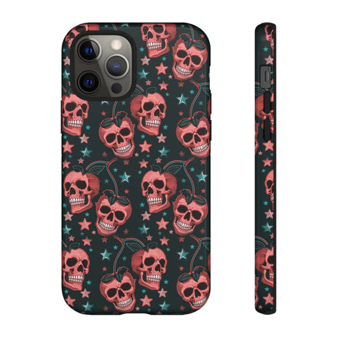 Pink Cherry Skull Phone Case