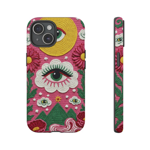 Maximalist Eye Cloud Faux Crochet Tough Case in Matte