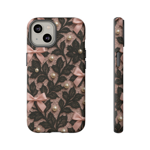 Lace & Pearls Coquette Phone Case