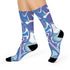 Psychedelic Blue Marble Swirl Socks