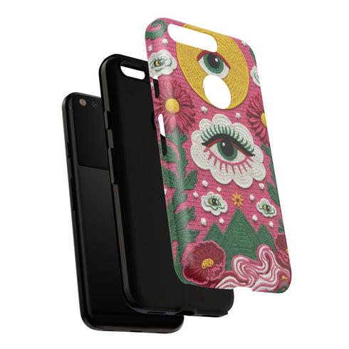 Maximalist Eye Cloud Faux Crochet Tough Case in Matte