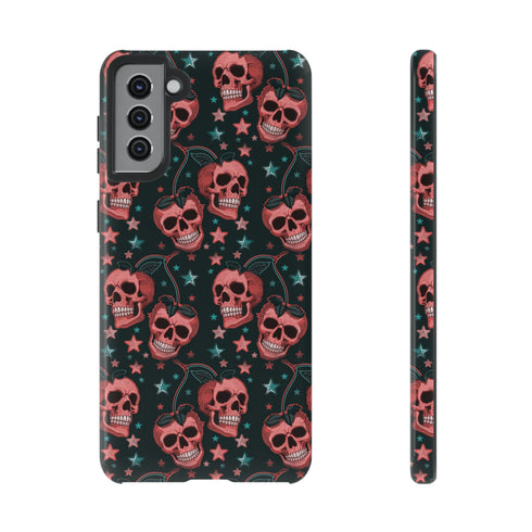 Pink Cherry Skull Phone Case