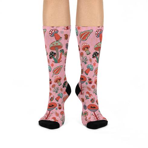 Wildflower Mushroom Socks