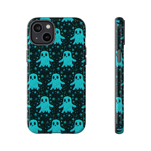 Blue Kawaii Ghost Phone Case