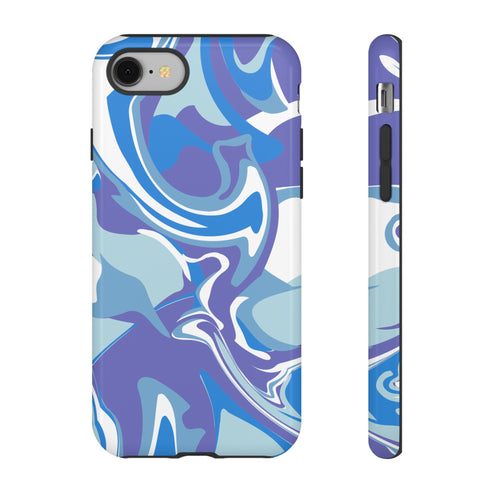 Blue Marble Swirl Phone Case in Blue