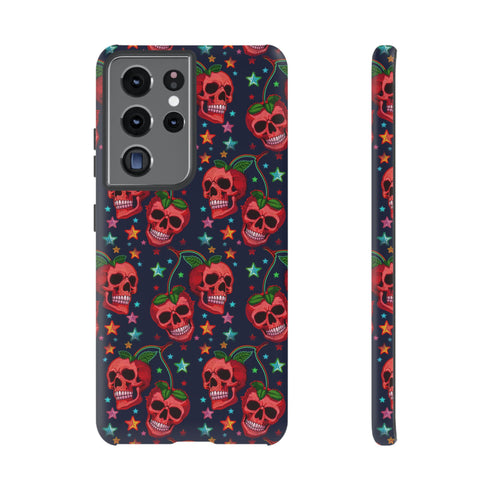 Red Cherry Skull Phone Case