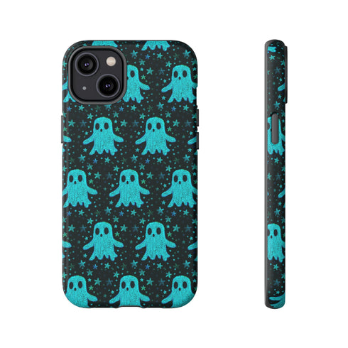 Blue Kawaii Ghost Phone Case