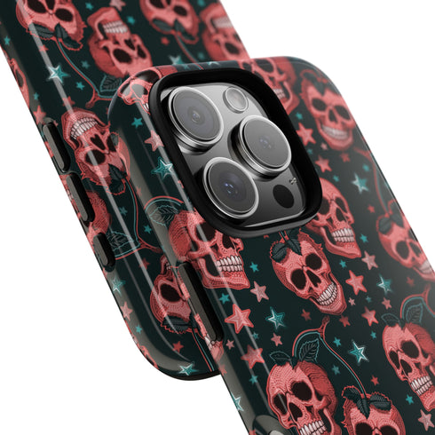 Pink Cherry Skull Phone Case