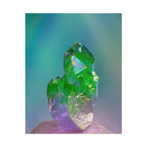 Raw Green Quartz Cluster Fine Art Print