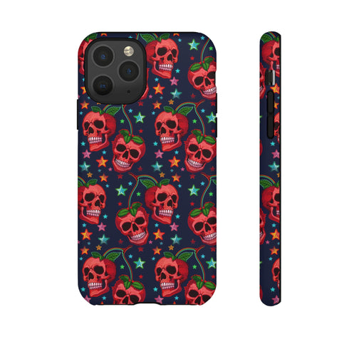 Red Cherry Skull Phone Case