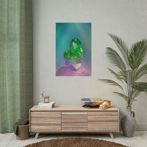 Raw Green Quartz Cluster Fine Art Print
