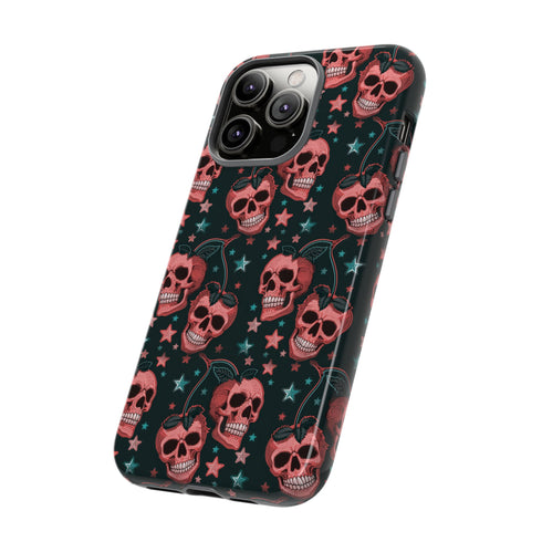 Pink Cherry Skull Phone Case