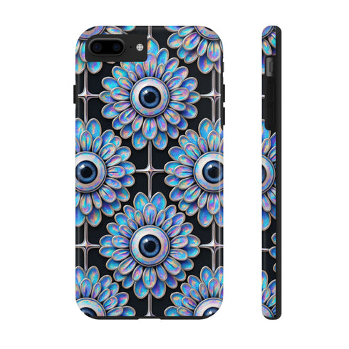 Gothic Floral Eyeball Phone Case - Weirdcore Iridescent iPhone and Samsung Galaxy Protective Cover