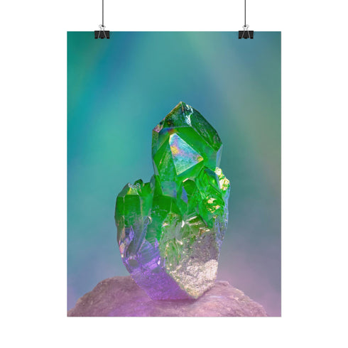 Raw Green Quartz Cluster Fine Art Print