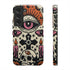 Gothic Faux Crochet Phone Case - Whimsigoth Evil Eye Skull Cover