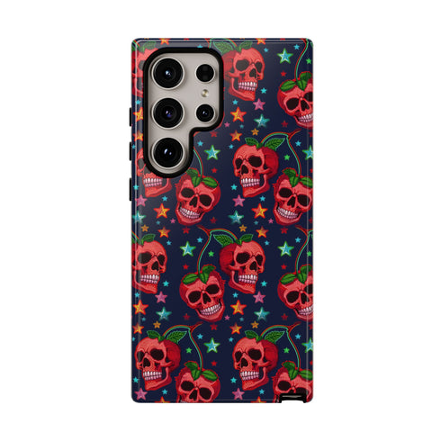 Red Cherry Skull Phone Case