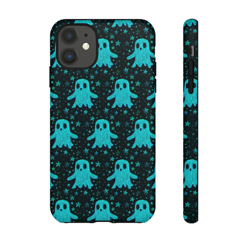 Blue Kawaii Ghost Phone Case