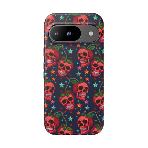 Red Cherry Skull Phone Case