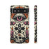 Gothic Faux Crochet Phone Case - Whimsigoth Evil Eye Skull Cover