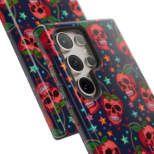 Red Cherry Skull Phone Case