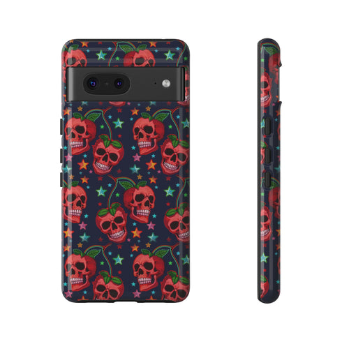 Red Cherry Skull Phone Case