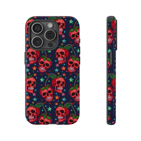 Red Cherry Skull Phone Case