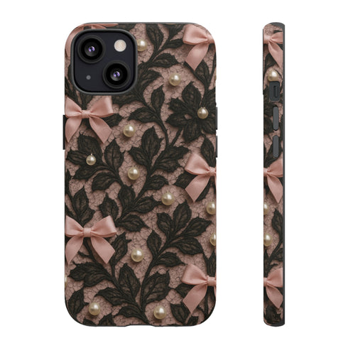 Lace & Pearls Coquette Phone Case