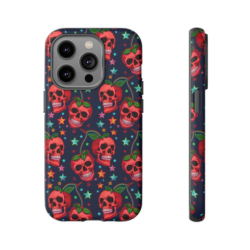 Red Cherry Skull Phone Case