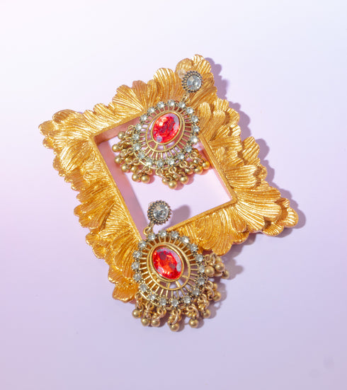 Scarlet Deco Drop Earrings