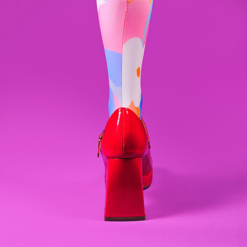 Daisy Spatter Mesh Socks