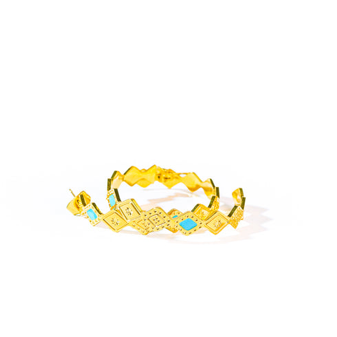 Diamond Stardust Hoop Earrings