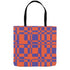 Squared Away Tote in Sunset Orange and Cobalt