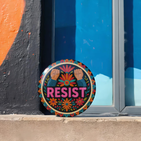 Resist Pinback Button Pin