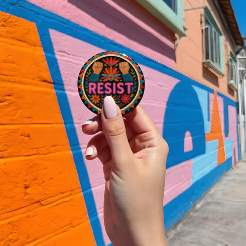 Resist Pinback Button Pin