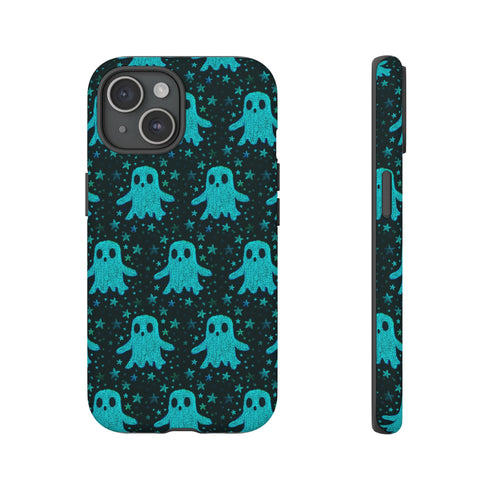 Blue Kawaii Ghost Phone Case
