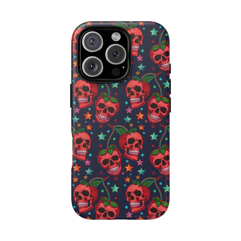 Red Cherry Skull Phone Case