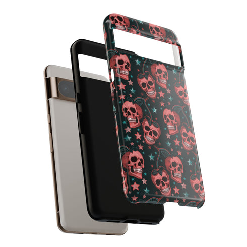 Pink Cherry Skull Phone Case